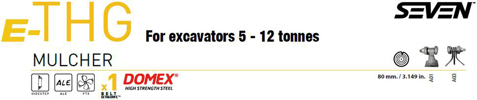E-THG for excavators 5 to 12 tonnes